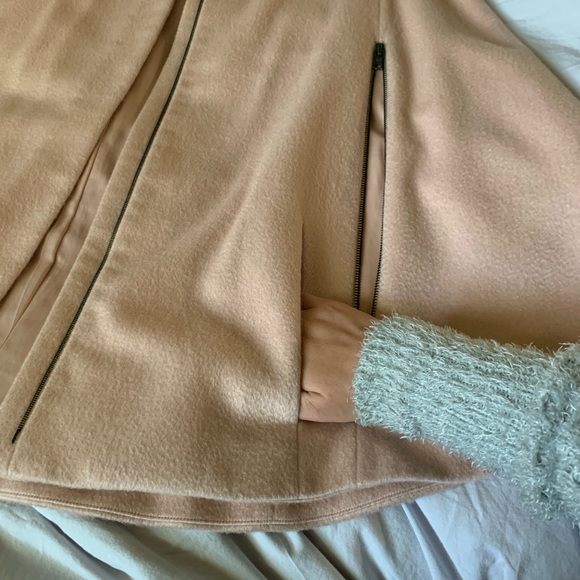 SCHAI pink cashmere wool cape size S/M - Picture 3 of 7